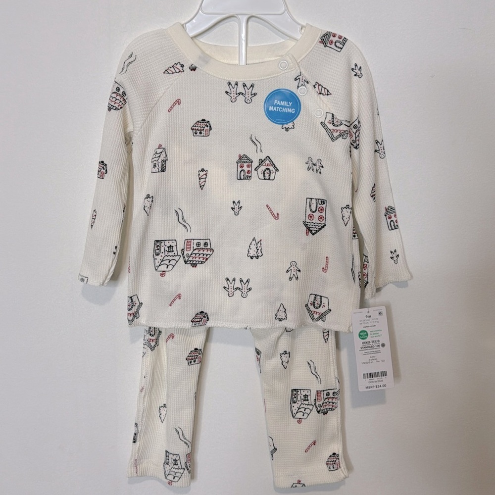 New Kids Baby Thermal Christmas pajamas 2 piece set